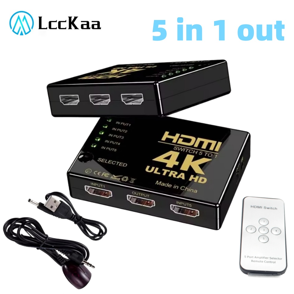 Hdmi Cable - Przełącznik wideo 5x1 HDMI HD 4K