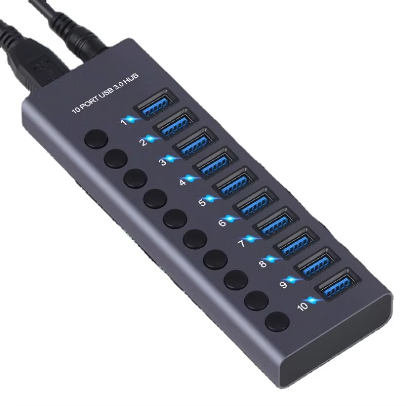 Usb Hub - 10-portowy hub USB 3.0 z szybkim