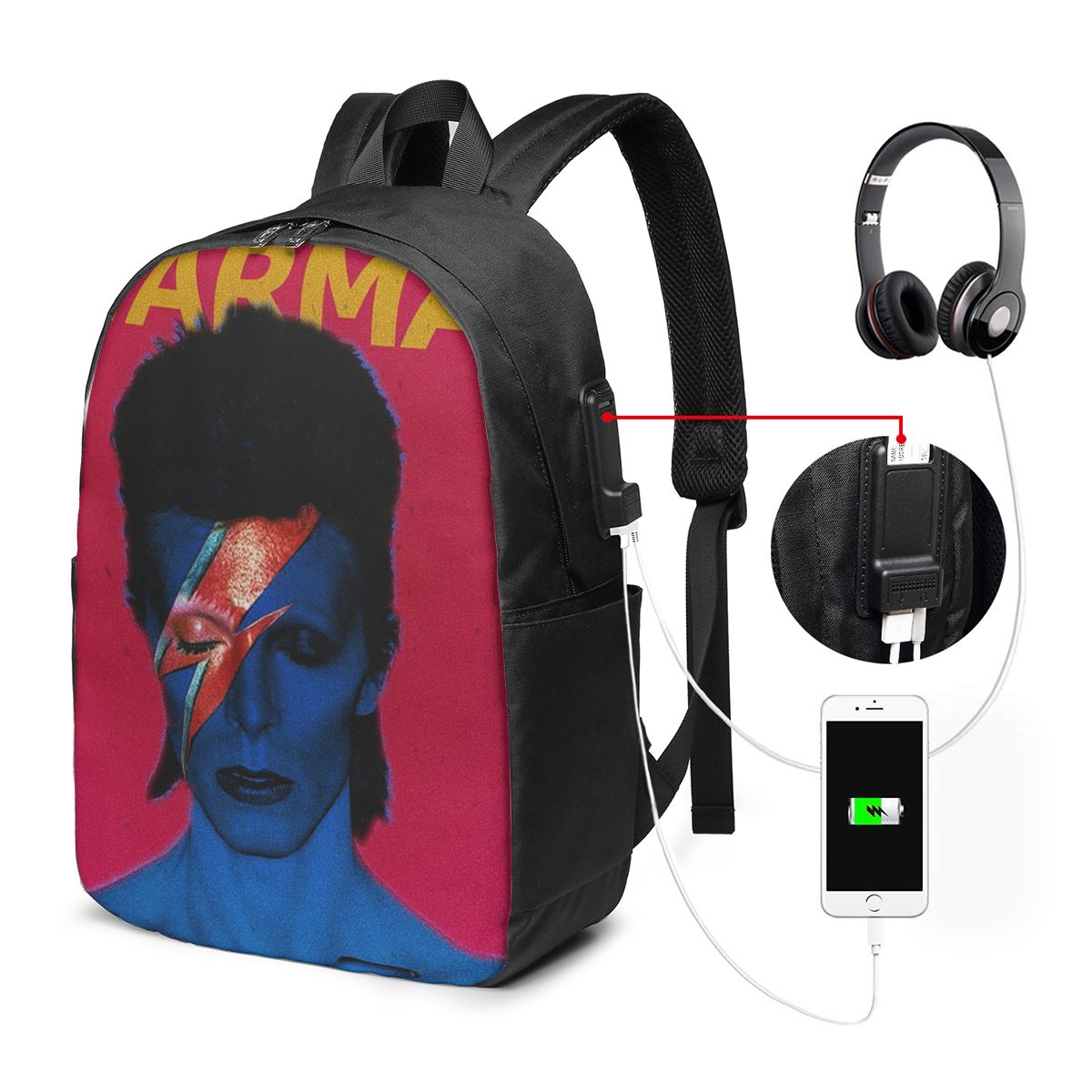 Laptop Bag - Plecak Davids Bowied, torba podróżna na