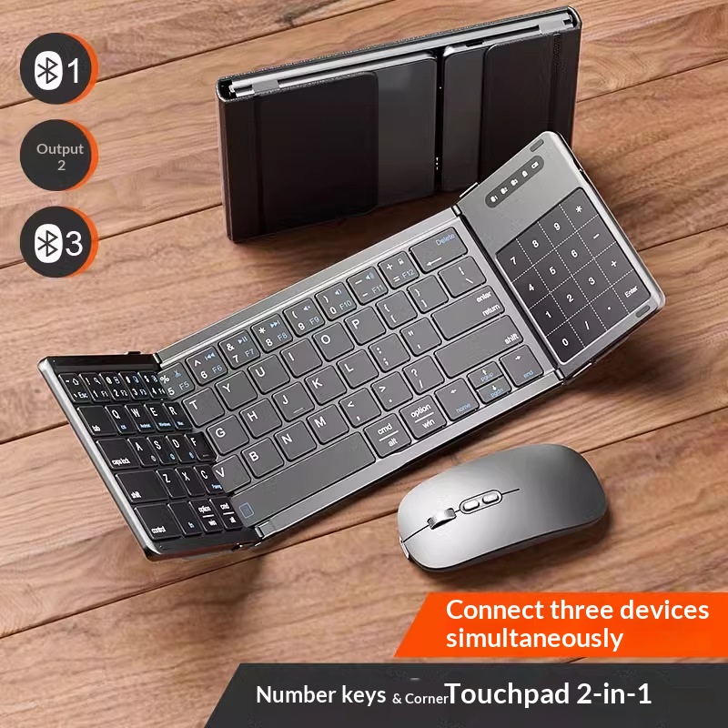 Laptop Mouse - Bezprzewodowa klawiatura Bluetooth Mengzu Tri Fold